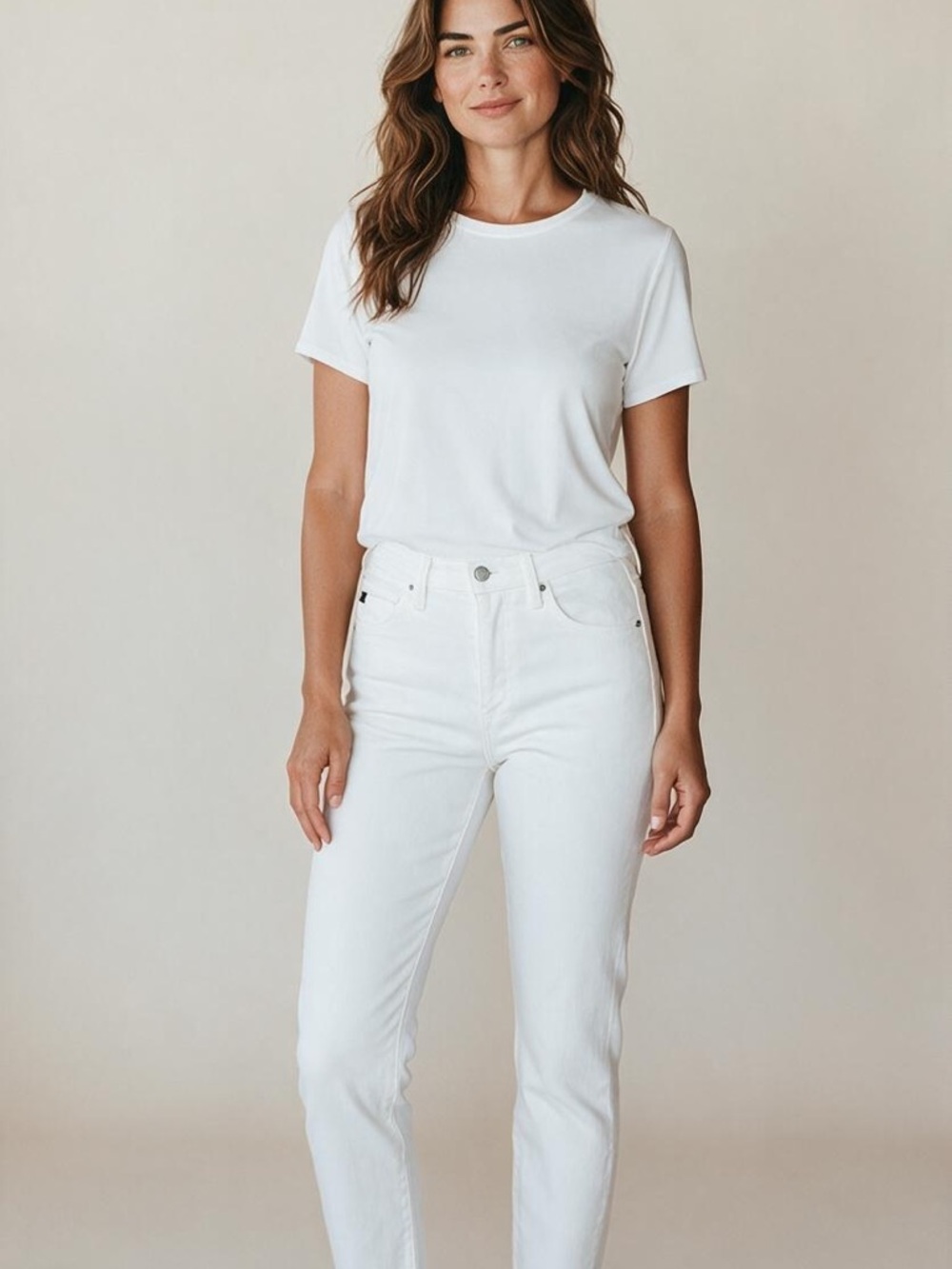 AG Adriano Goldschmied Women's White High-Rise Jeans